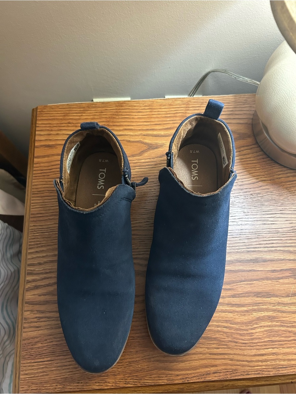 TOMS Navy Blue Ankle Booties